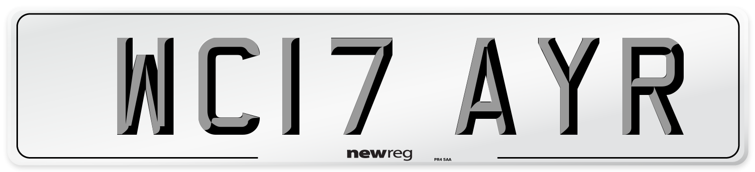 WC17 AYR Number Plate from New Reg